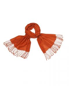 陽光橘色羊毛圍巾