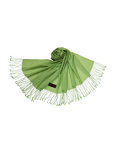 清新綠色羊毛圍巾