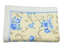 氣質藍花棉毛毯